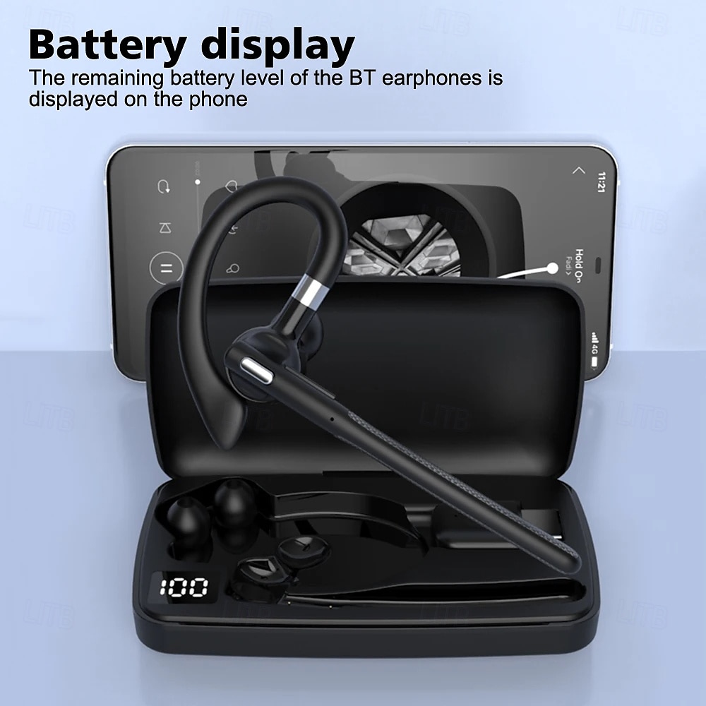 YYK-526 True Wireless Headphones TWS Earbuds, Ear Hook Bluetooth 5.3, Ergonomic Charging Box, Long Battery for Travel, Office, Cycling 2025 - $52.99 –P4