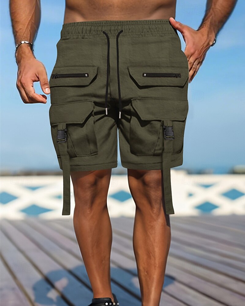 Per uomo Pantaloncini cargo Shorts Pantaloncini Estivi Coulisse Elastico in vita Multi-tasche Semplice Comodità Indossabile Lunghezza al ginocchio All'aperto Sport Quotidiano Moda Casual Nero Marrone del 2025 a $21.99 –P10