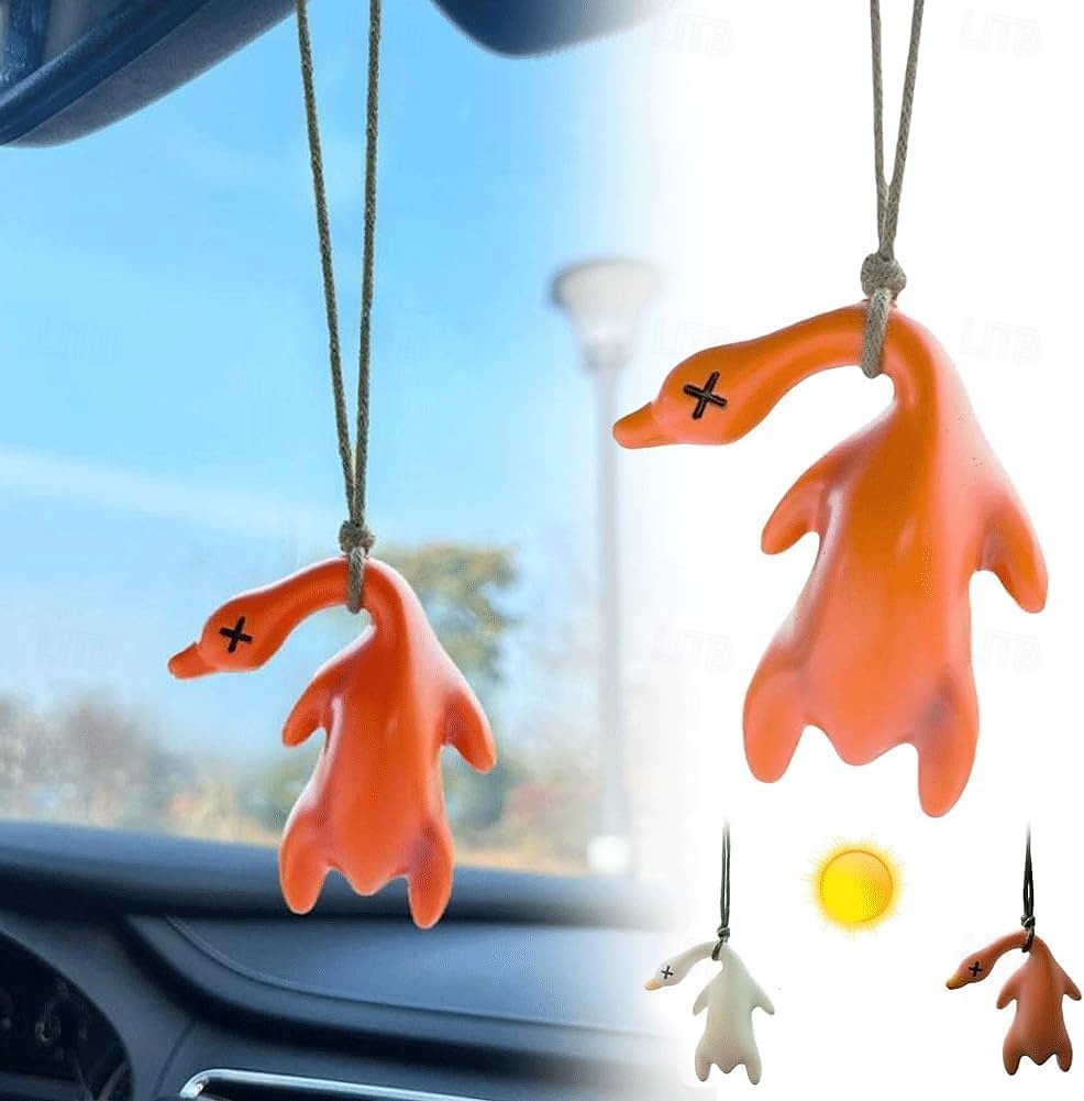 UV-Farbwechselndes Enten-Ornament zum Aufhängen im Spiegel, 3-Minuten-Solar-aktiviertes Auto-Accessoire, lichtbeständiges Hängedekor für Rückspiegel, Armaturenbrett, Geschenk für Autoliebhaber 2025 - $8.99 –P1