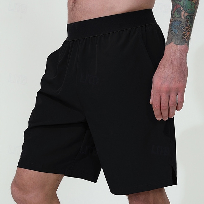 Herren Laufshorts Sommer Außen Normale Passform Atmungsaktiv Schnelltrocknend Shorts Elastischer Bund Schwarz Hellgrau Laufen Jagd Klettern S M L XL XXL 2025 - $15.49 –P11