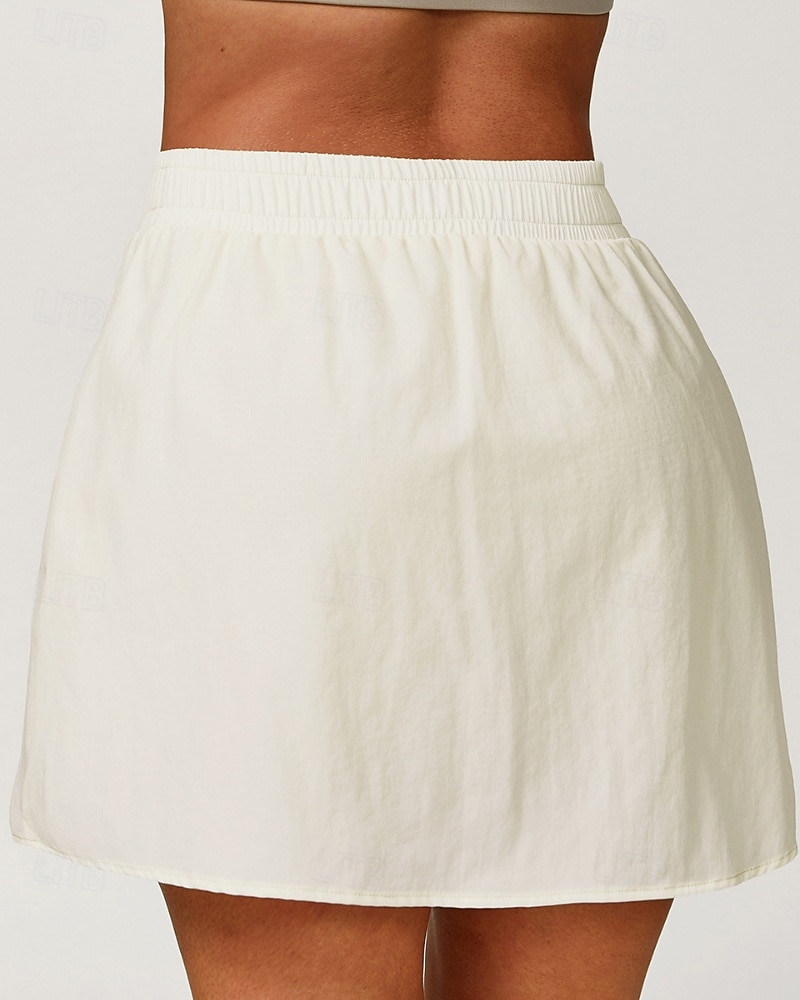 Women's Solid Colored Casual Skirt Tennis Skirts Tennis Skirts with Shorts Pleated UPF50+ Quick Dry Tennis Golf Pickleball Bottoms Black Ivory Light Green Tennis Clothing 2026 - $28.99 –P9