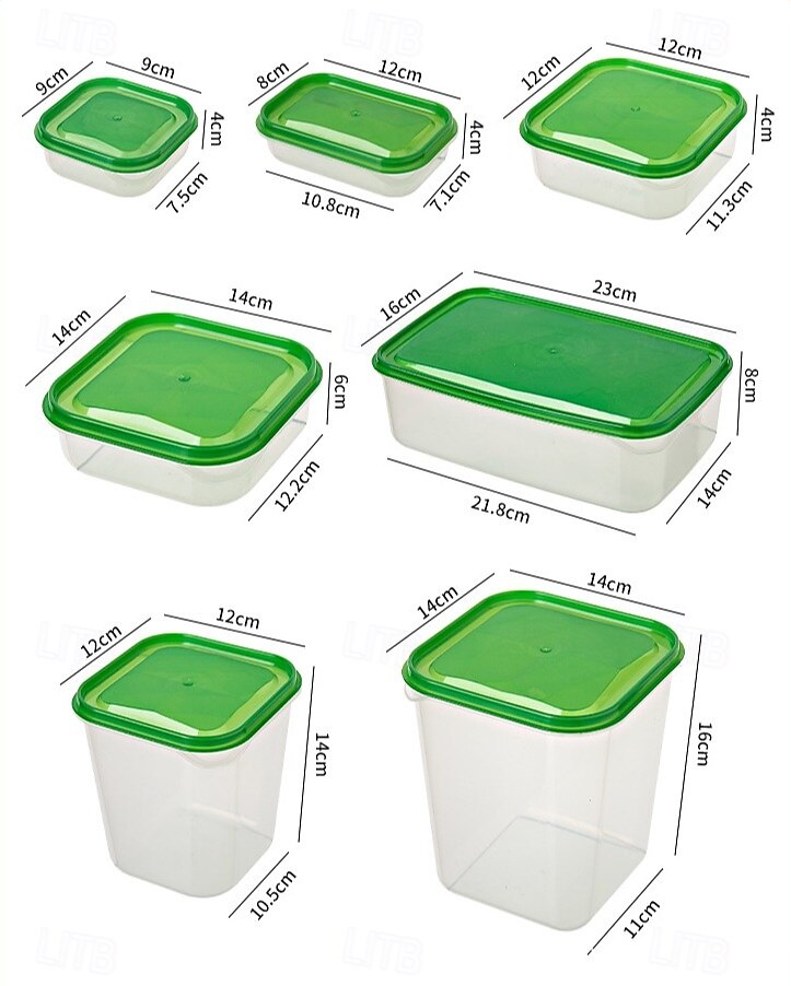 17PCS Food Container Fridge Bins, Leakproof Food Grade Plastic Various Sizes with Lid for Leftover Meals 2025 - $11.99 –P5