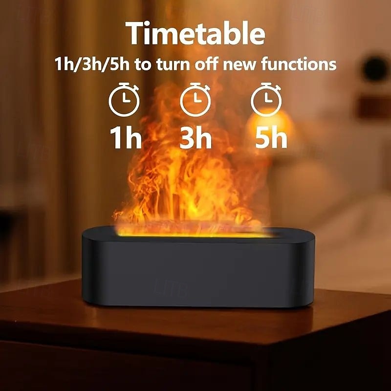 Flame Diffuser, Upgrade 7-Color Lights Essential Oil Diffuser LED Colorful Atmosphere USB Powered suitable for Home Bedroom Office Decoration 2025 - $48.99 –P5