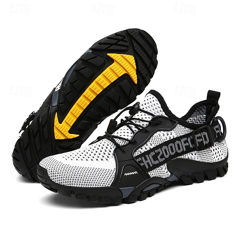 Voor heren Sneakers Rivierschoenen Canyoning PU Leder Netstof Ademend Comfortabel Anti-slip Veters Zwart Donker paars Blauw Zomer Lente 2026 - $42.99 –P1