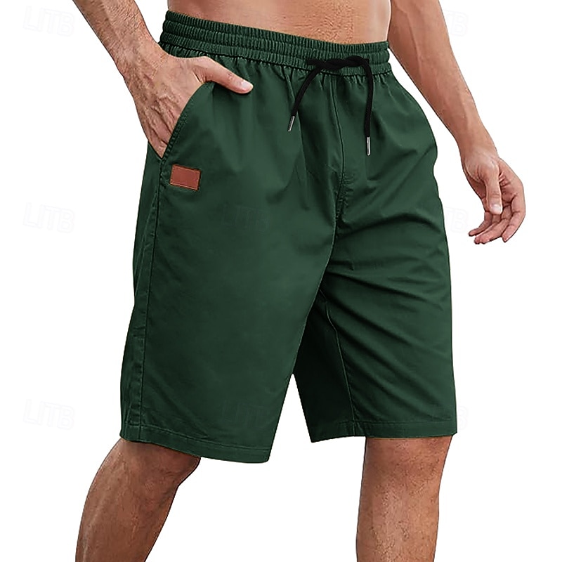 Homme Shorts cargo Shorts Shorts d'été Shorts de Travail Cordon de serrage Taille Élastique Uni Confort Portable Longueur Genou Quotidien Extérieur Sport Mode Occasionnel bleu marine de 2026 ? $20.99 –P6