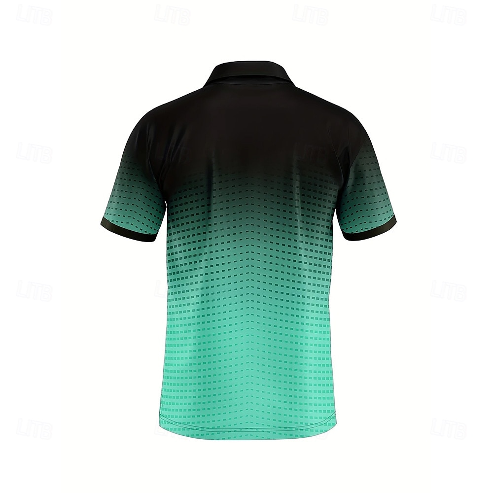 Per uomo Geometrico Polo Manica Corta Magliette polo Camicie con Colletto Business Casual Scuola All'aperto Athleisure Abbigliamento quotidiano Stampa 3D Estate azzurro cielo Azzurro cielo Viola del 2025 a $23.99 –P8