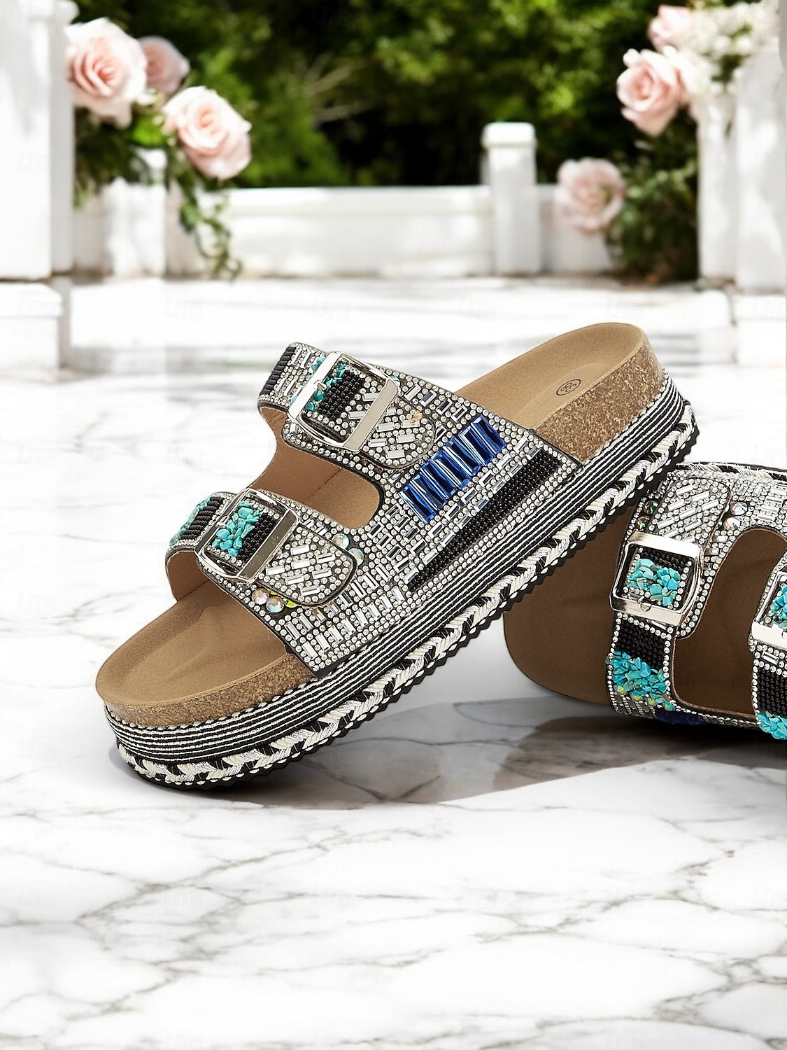 Sandales à plateforme perlées pour femmes – sandales à enfiler de style bohème pour la plage, les festivals et les sorties décontractées de 2026 ? $42.99 –P2