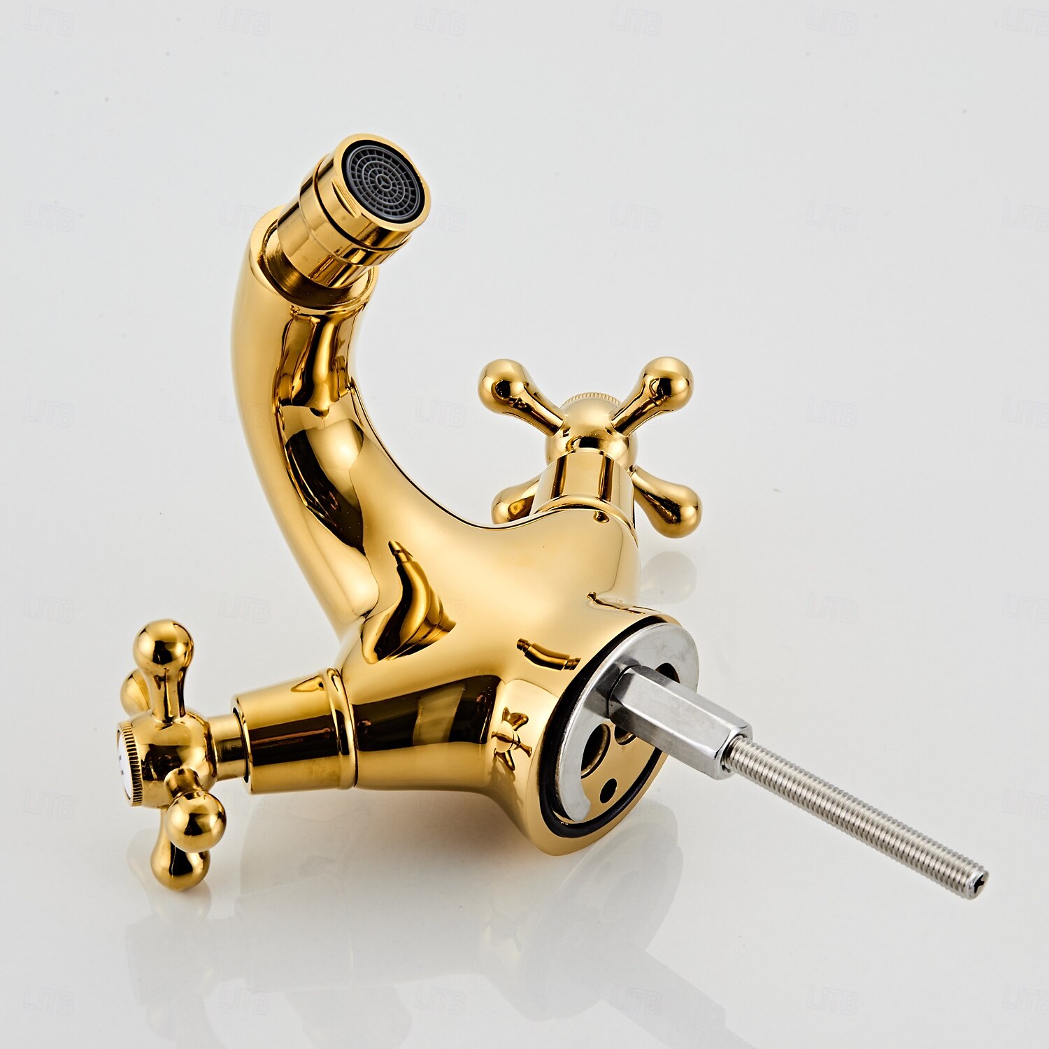 Robinet de lavabo - Classique Électroplaqué Ensemble central Deux poignées un trouBath Taps de 2025 ? $105.99 –P2