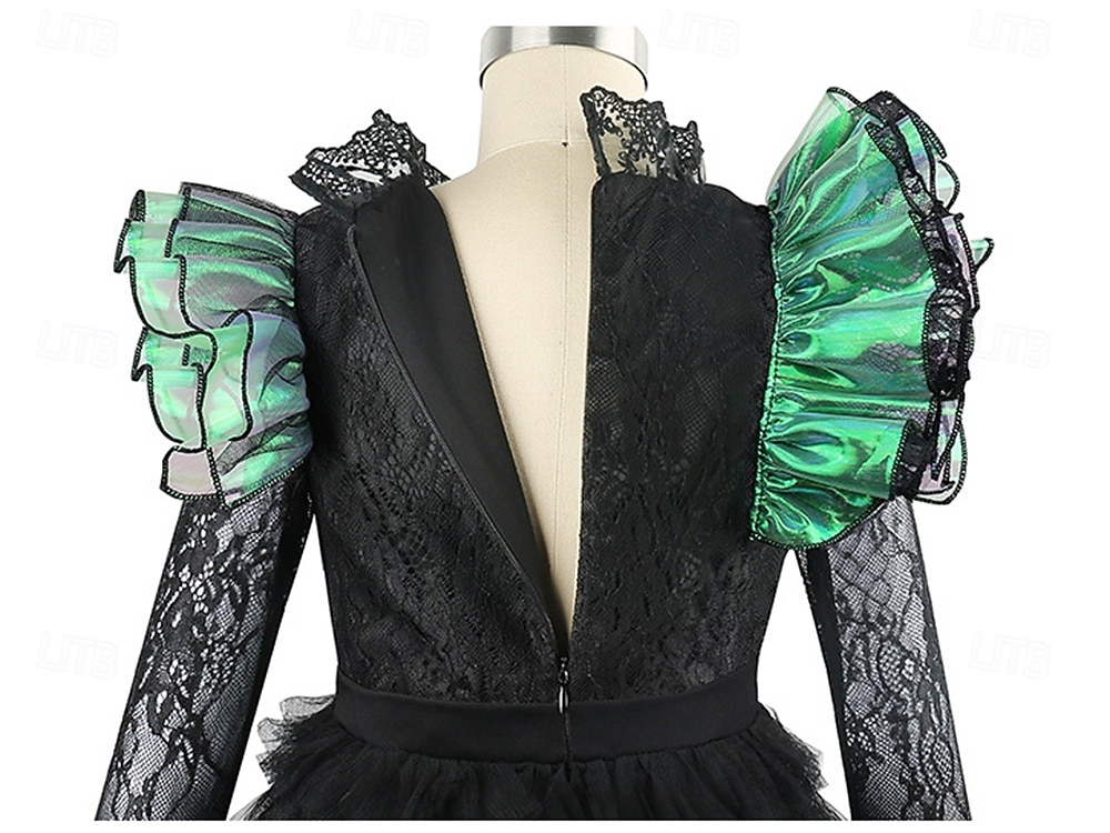 Strega Fata Elphaba Vestito Abiti in tulle Costume Cosplay del film Costume di Carnevale Notte di Valpurga Travestirsi for Ragazze Bambini Halloween Carnevale Feste Performance Con il fumetto del 2026 a $55.99 –P6