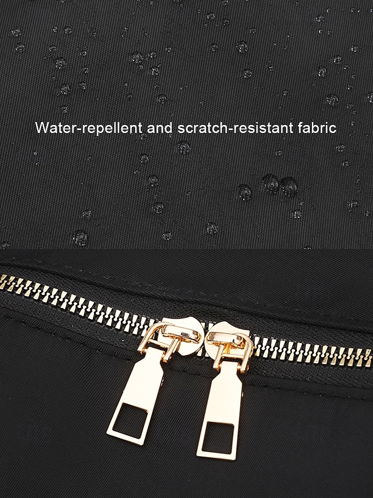 Sac à dos imperméable de grande capacité pour femme - peut être porté sur une épaule, détails de pompons élégants, fermeture à glissière, adapté au travail, à l'école et à un usage quotidien de 2025 ? $34.99 –P7