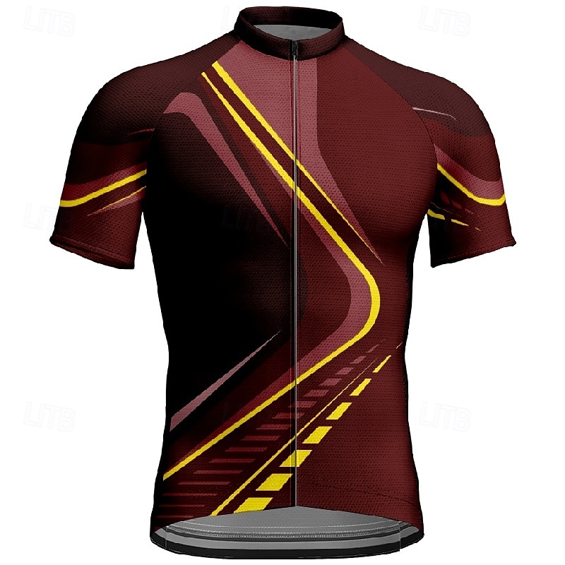 Homme Maillot de cyclisme Géométrique Manche Courte Cyclisme T-shirt Maillot avec 3 poches arrière VTT Vélo tout terrain Séchage Rapide Design Anatomique Évacuation de l'Humidité Respirant Des sports de 2025 ? $25.99 –P12