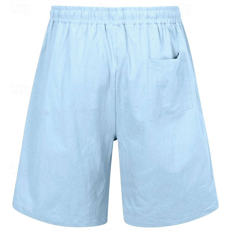 Homens Calção Shorts de linho Shorts de verão Shorts de praia Bolsos Com Cordão Cintura elástica Tecido Conforto Respirável Curto Férias Feriado Praia Havaiana Boho Preto Branco de 2025 por $17.99 –P3