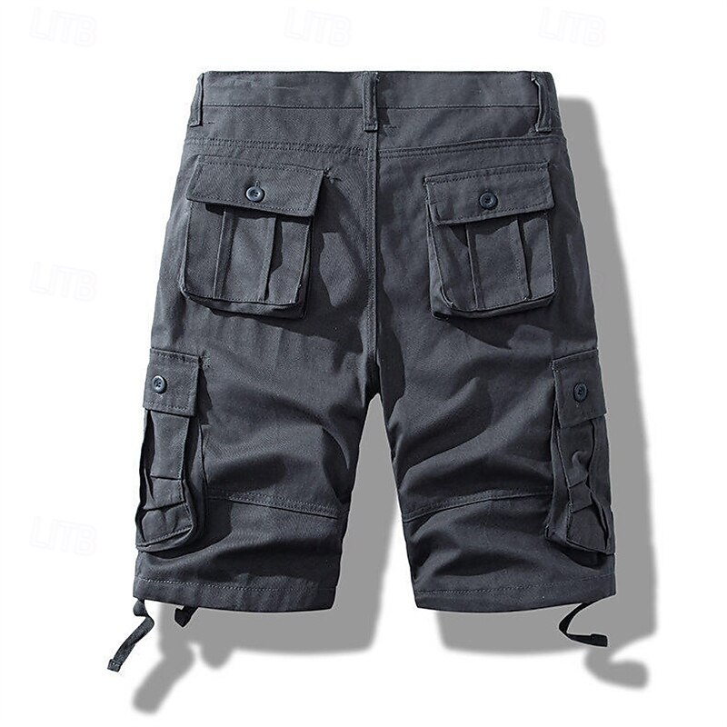 Herren Cargo-Shorts Shorts Sommershorts Mehrere Taschen Klappentasche Einfach Komfort tragbar Knielang Outdoor Sport Täglich Mode Lässig Schwarz Gelb 2025 - $20.99 –P16