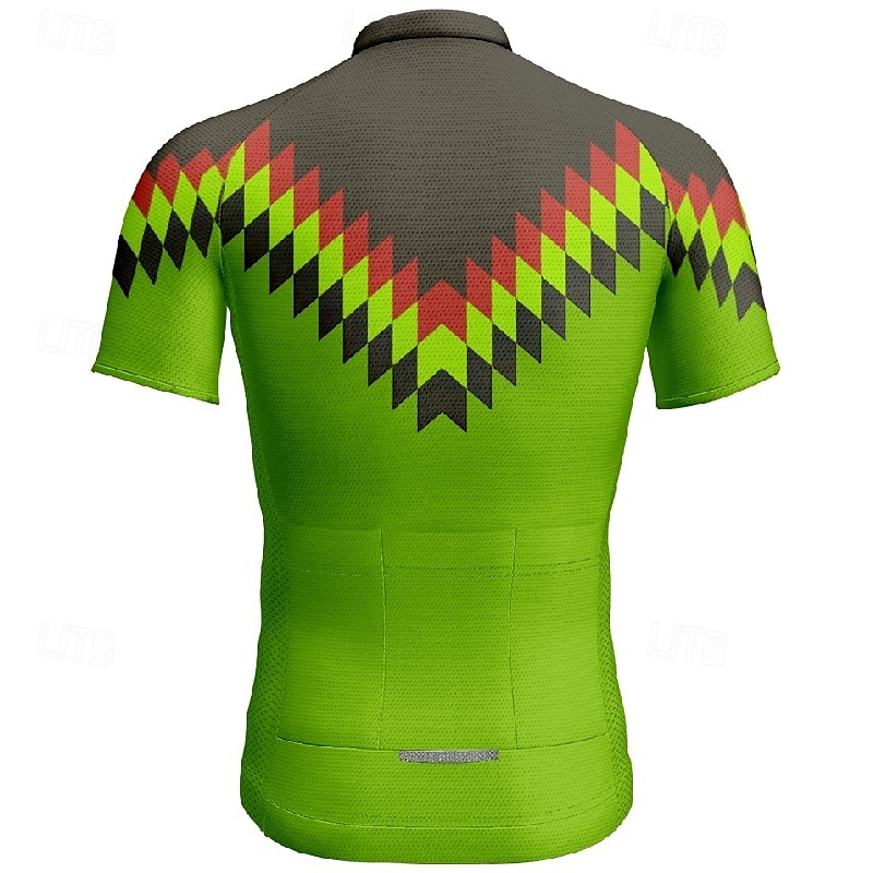 Pánské Cyklodres Krátký rukáv Kolo Tričko Dres se 3 zadními kapsami Horská cyklistika Prodyšné Rychleschnoucí Anatomický design Odvod Žlutá Červená Modrá Sportovní Oblečení 2025 - $25.99 –P2
