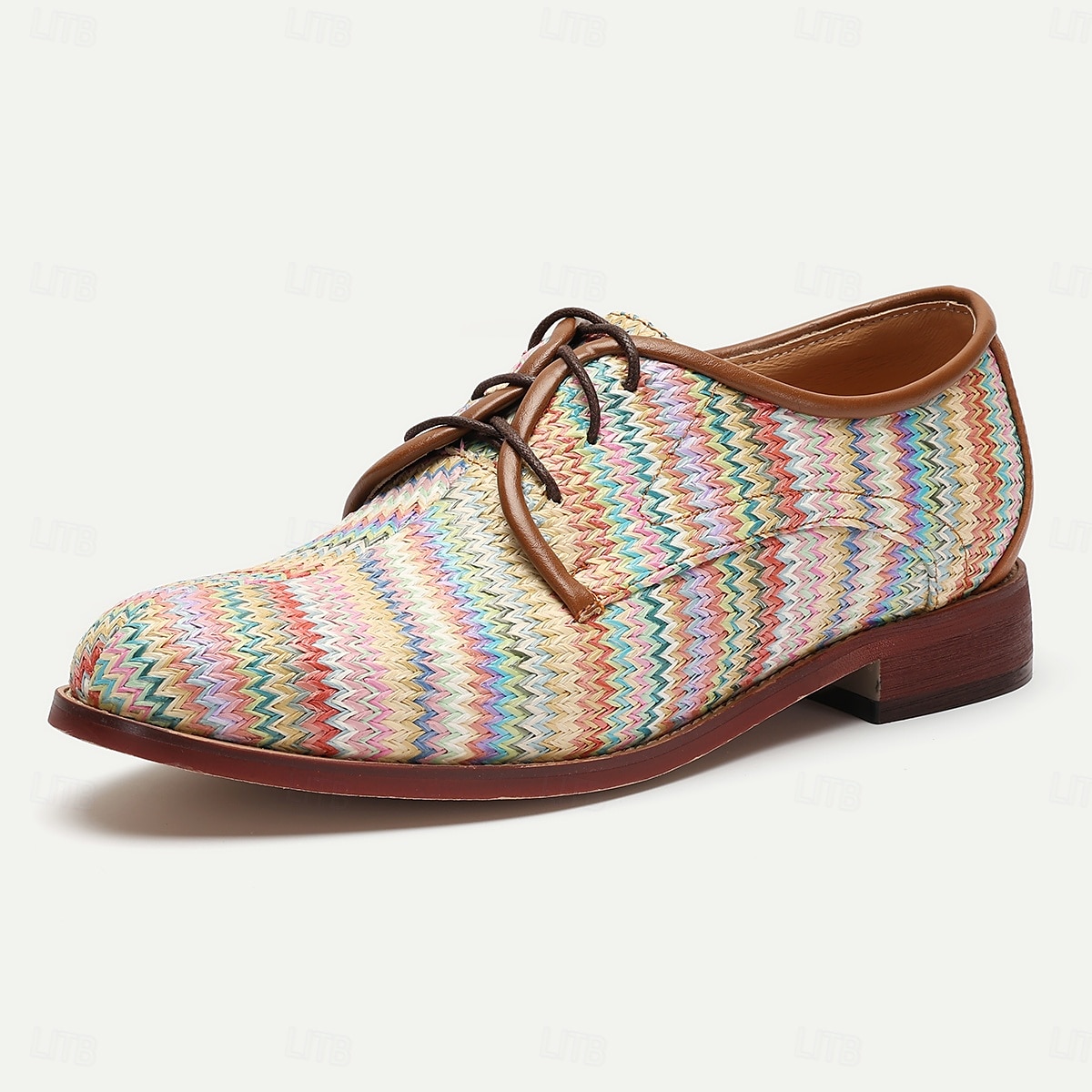 mäns flerfärgade vävmönster oxford skor – retro casual klänning skor för kreativa proffs och helgevenemang 2025 - $46.99 –P3