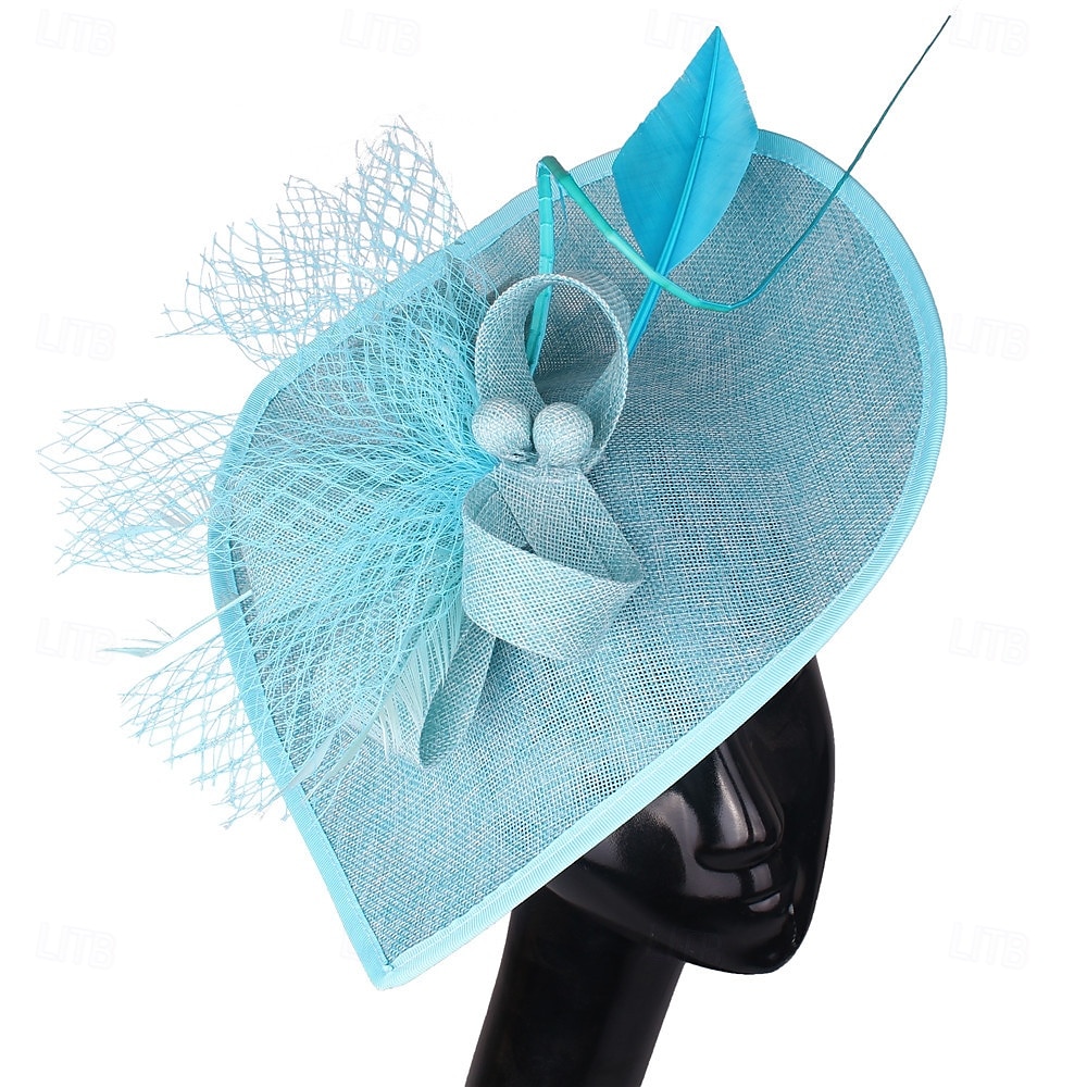 Kopfstück Federn Sinamay Hochzeit Abendgesellschaft Elegant Hochzeit Mit Feder Kopfschmuck Kopfbedeckung 2025 - $30.99 –P20