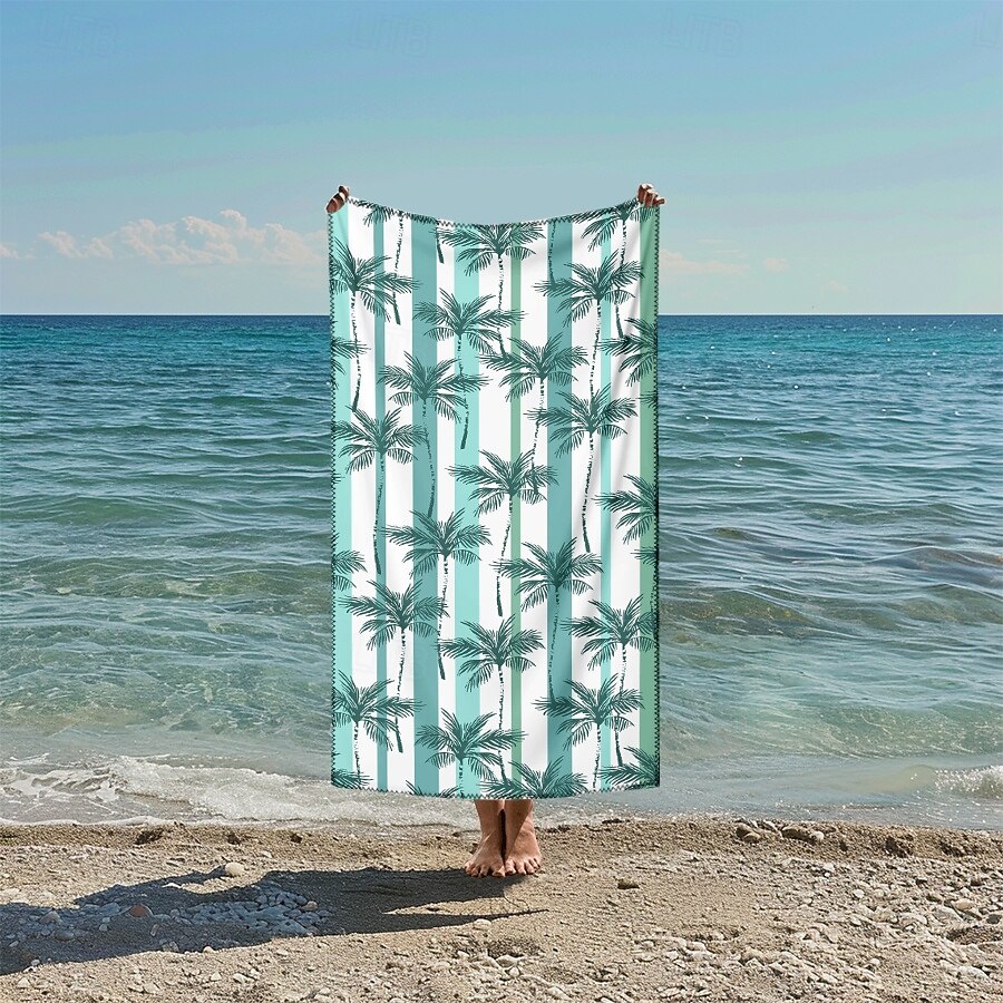 bedrucktes Strandtuch, leichte, schnelltrocknende, sandfreie Stranddecke, ideal für Reisen, den Pool und den Außenbereich 2025 - $10.99 –P5