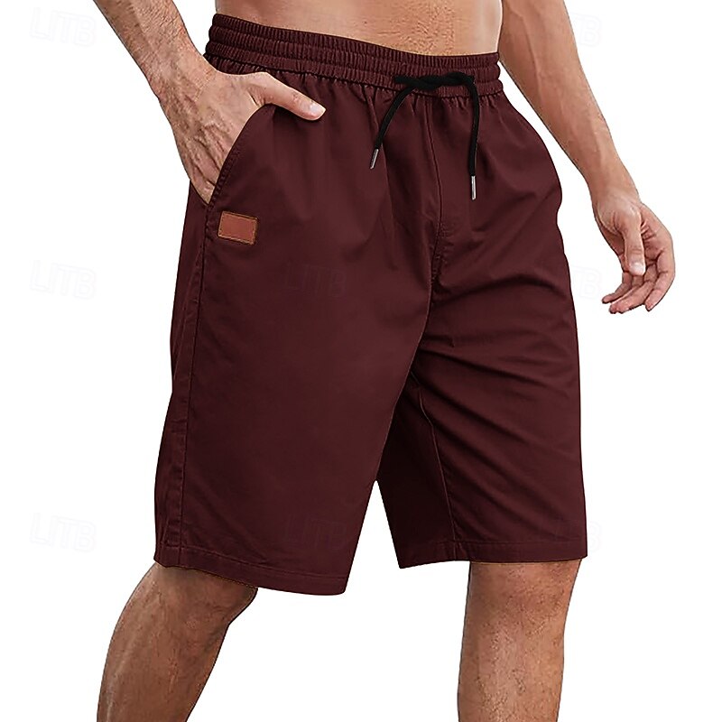 Homme Shorts cargo Shorts Shorts d'été Shorts de Travail Cordon de serrage Taille Élastique Uni Confort Portable Longueur Genou Quotidien Extérieur Sport Mode Occasionnel bleu marine de 2026 ? $20.99 –P11