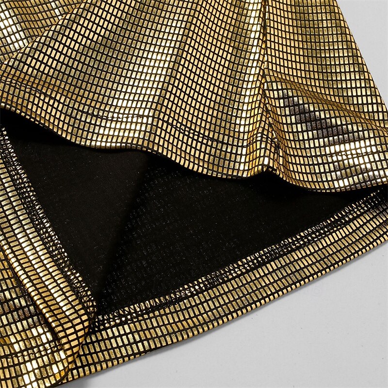Herren Disco-Hosen Schlaghosen Hose Freizeithose Knöpfe Tasche Einfach Komfort Party Bühne Disco-Lichter Mode Lässig Gold Mikroelastisch 2025 - $27.99 –P6