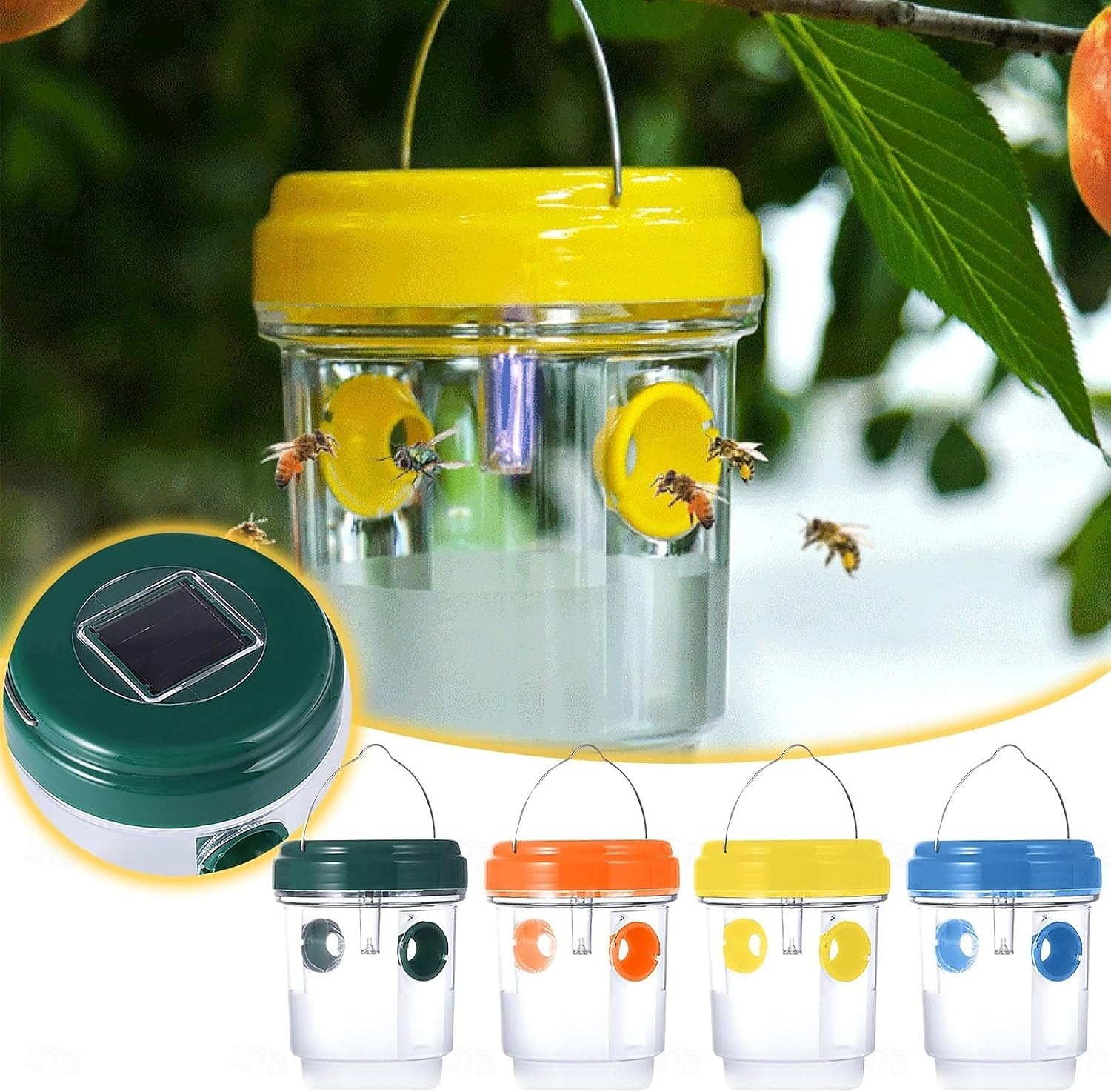 Pièges à guêpes suspendus pour l'extérieur, piège à abeilles solaire pour l'extérieur, pièges à frelons, attrape-guêpes pour l'extérieur du jardin de 2025 ? $11.99 –P12
