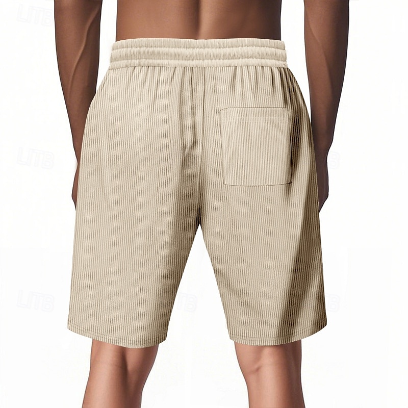 Hombre Pantalón corto Pantalones cortos de verano Pantalones cortos de playa Pantalones cortos casuales Bolsillo Correa Cintura elástica Plano Comodidad Transpirable Corto Exterior Vacaciones 2025 - $16.49 –P2