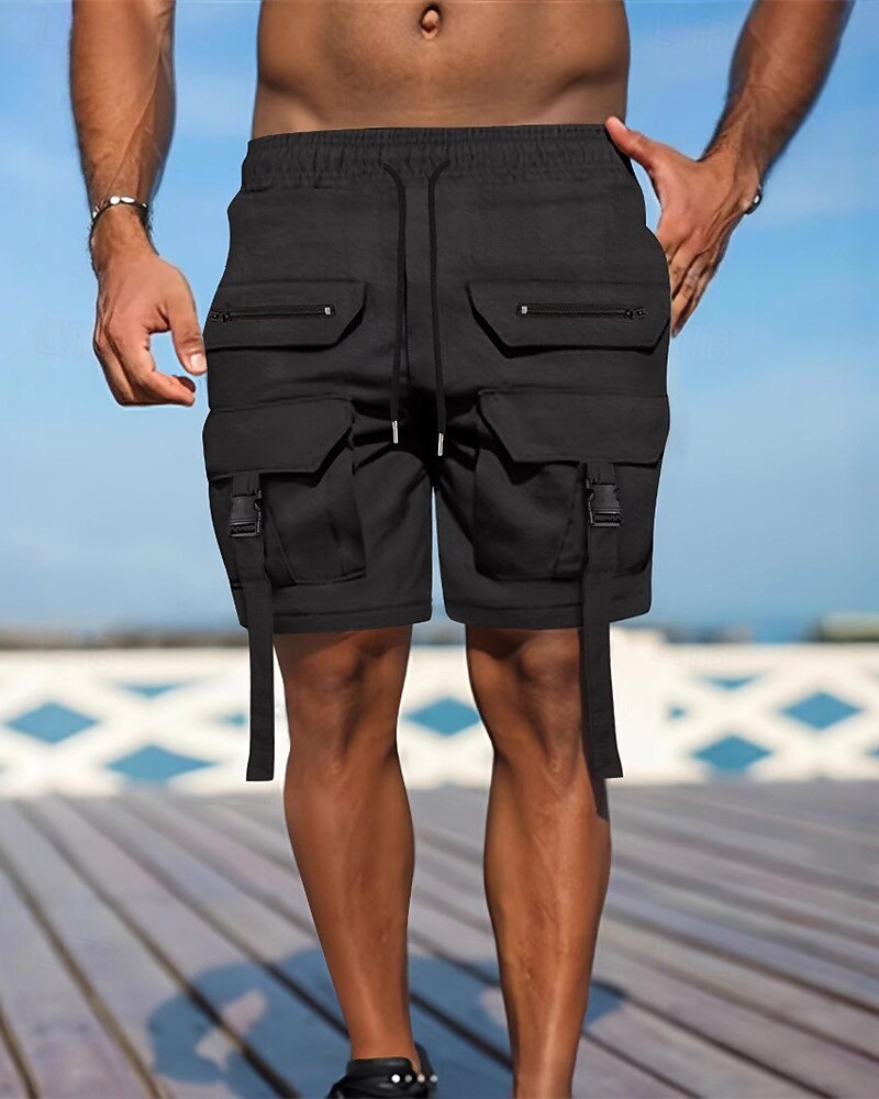 Per uomo Pantaloncini cargo Shorts Pantaloncini Estivi Coulisse Elastico in vita Multi-tasche Semplice Comodità Indossabile Lunghezza al ginocchio All'aperto Sport Quotidiano Moda Casual Nero Marrone del 2025 a $21.99 –P7