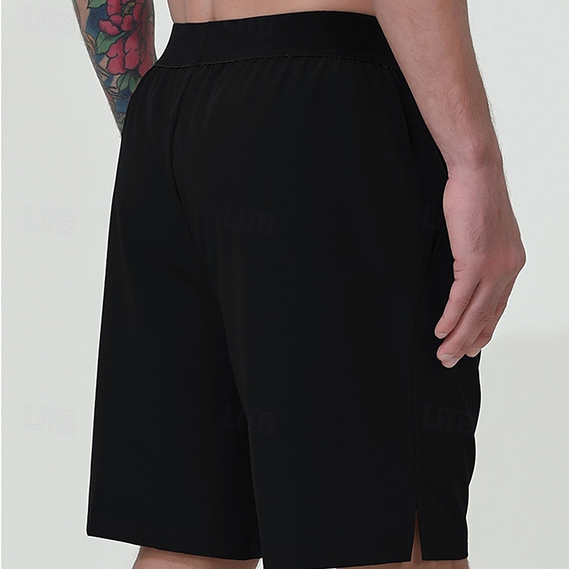 Herren Laufshorts Sommer Außen Normale Passform Atmungsaktiv Schnelltrocknend Shorts Elastischer Bund Schwarz Hellgrau Laufen Jagd Klettern S M L XL XXL 2025 - $15.49 –P12