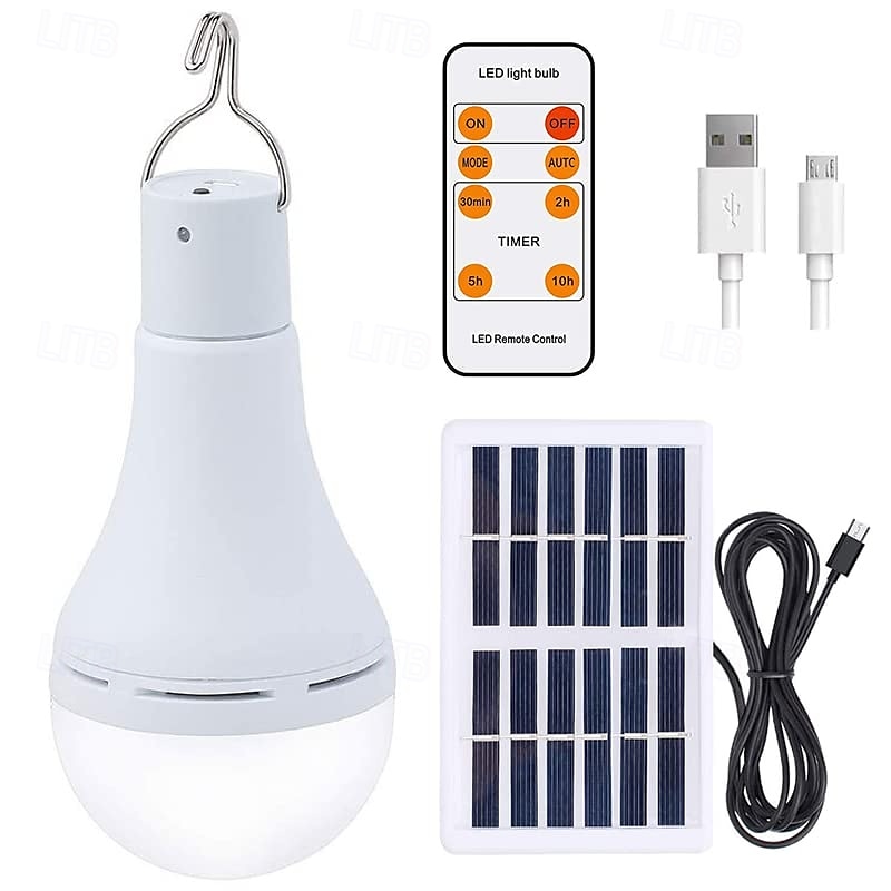 1 lampe de camping solaire d'extérieur, chargement USB, double usage, éclairage d'urgence, télécommande, lampe de travail de 2025 ? $17.99 –P1