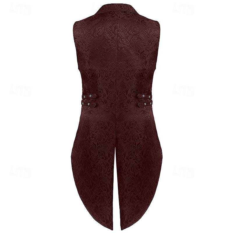 Punk og gotisk Victoriansk Steampunk سترة vest Prins Vampyrer Dobbeltkneppet Jacquardvevnad Herre Royal Halloween Karneval Ytelse LARP Ren Faire Voksne Vest Alle årstider 2025 - $36.99 –P16