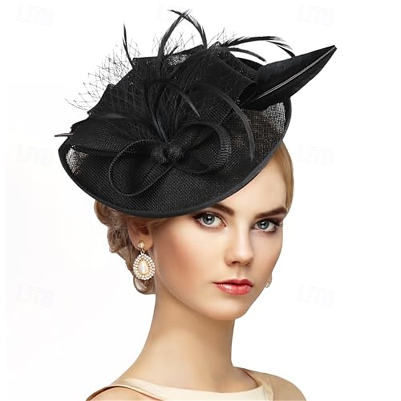 Elegancja Nakrycie głowy Kapelusz Fascynatory Fascynator Dama Strój na bal maskowy Damskie derby Wesele Ascot Dla dorosłych Kapelusz Wiosna i lato 2026 - $56.99 –P18
