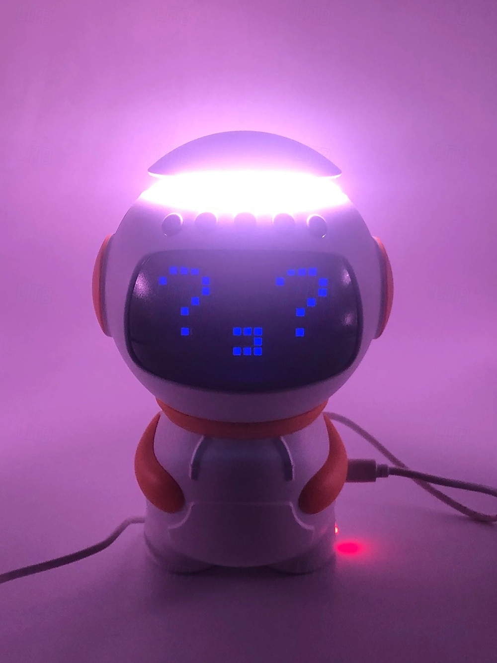ساعة موسيقية رائد فضاء LED ضوء ليلي مكبر صوت بلوتوث مع منبه فتحة بطاقة TF لعبة زينة لغرفة الأطفال 2025 - $58.99 –P8