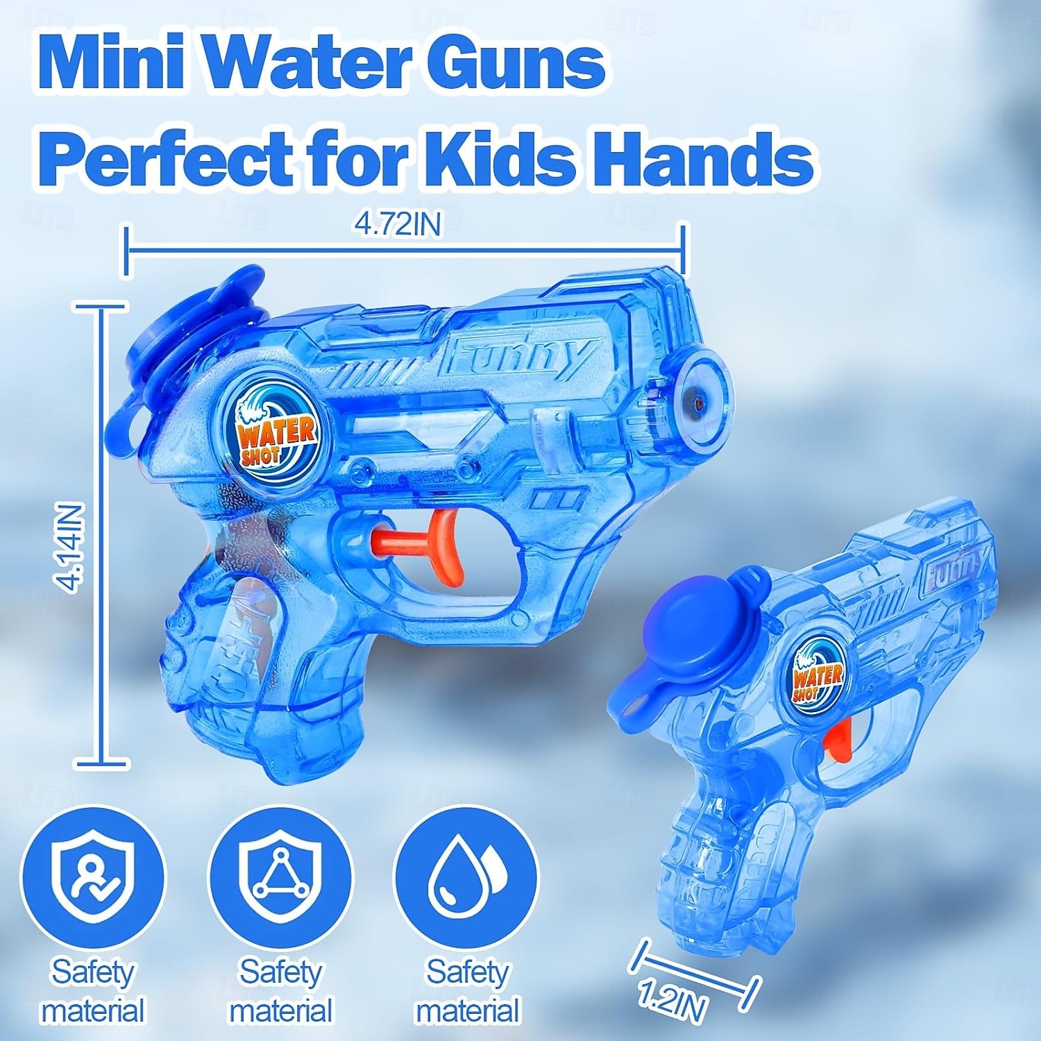 Mini pistola ad acqua per bambini piccoli - confezione da 4/2 confezioni, piccole pistole ad acqua da 5-7 m di lunga gittata, super pistola ad acqua, pistola blaster, giocattolo acquatico per esterni, del 2025 a $16.84 –P3