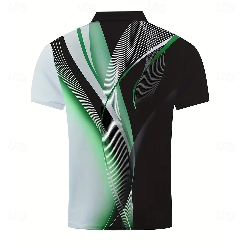 Herren Geometrisch Linie Polo Kurzarm Polo-Shirts Hemden mit Kragen Business-Casual Schule Outdoor Alltagskleidung 3D-Druck Sommer Weiß Blau Purpur 2026 - $26.99 –P1