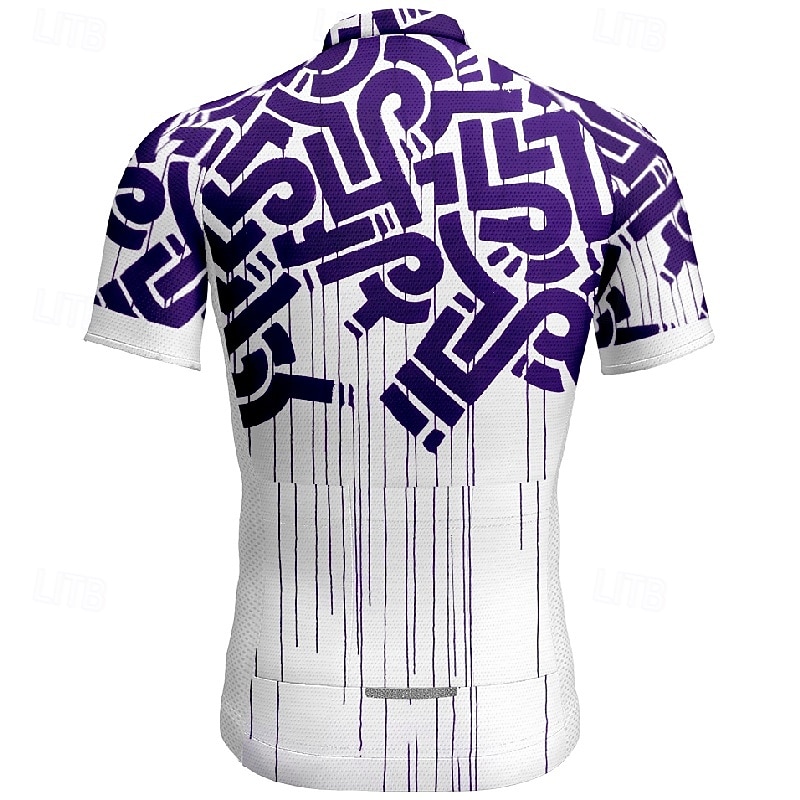 Men's Cycling Jersey Geometric Short Sleeve Bike Tee Tshirt Jersey with 3 Rear Pockets Mountain Bike MTB Quick Dry Anatomic Design Wicking Breathable Sports Wine Red Black Blue Clothing Apparel 2026 - $25.99 –P2