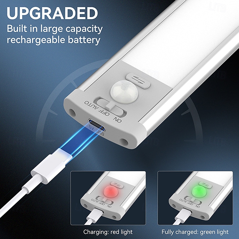 2 PACK Under Cabinet Lighting, 25cm Under Cabinet Lights Battery Operated, 40-LED Beeds, Rechargeable,  Motion Sensor Light, Magnetic Dimmable Closet Lights, Wireless Under Counter Lights 2026 - $53.99 –P6