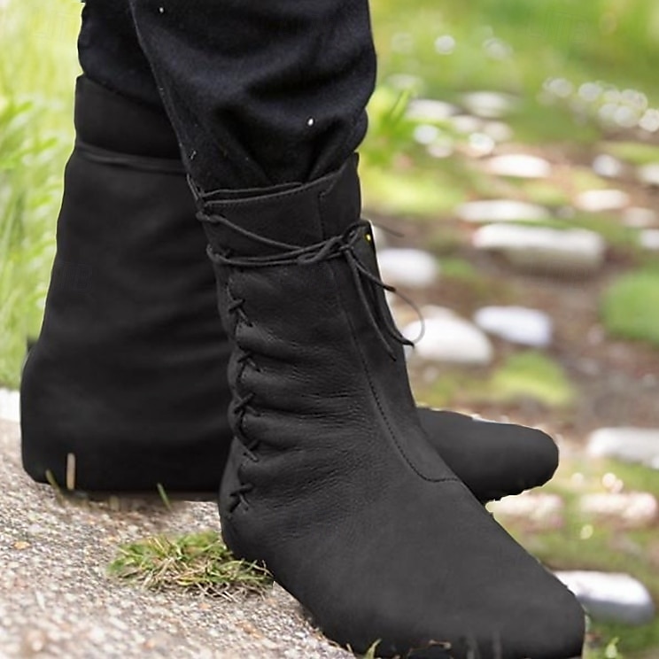 Vinobraní Středověké Renesanční Boty Ploché jazzové boty Turn Shoes Pirát Viking Ranger Lukostřelba Jednobarevné Pánské Unisex Keltské Pirát Fantazie předvečer Všech svatých Karneval Výkon LARP Ren 2025 - $75.99 –P6