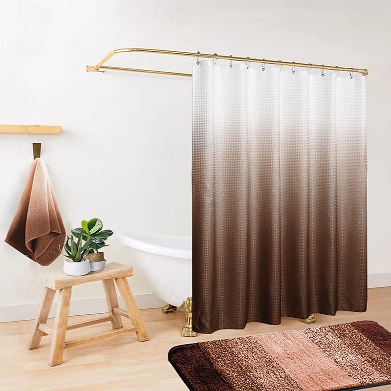 Σετ κουρτινών ντους 180cm*180cm(70"*70") για αξεσουάρ μπάνιου ύφασμα πολυεστέρα αδιάβροχο μοντέρνα κουρτίνα ντους με 12 γάντζους 2025 - $22.99 –P3