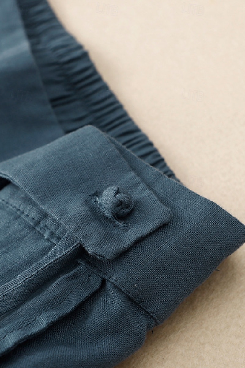 Per donna Pantaloni in cotone e lino Pantaloni Eleganti Moda Streetwear Lunghezza intera Naturale Semplice Tasca Elastico in vita All'aperto Confortevole Streetwear Uscire Aalbicocca Nero Blu Zenzero del 2025 a $30.99 –P17