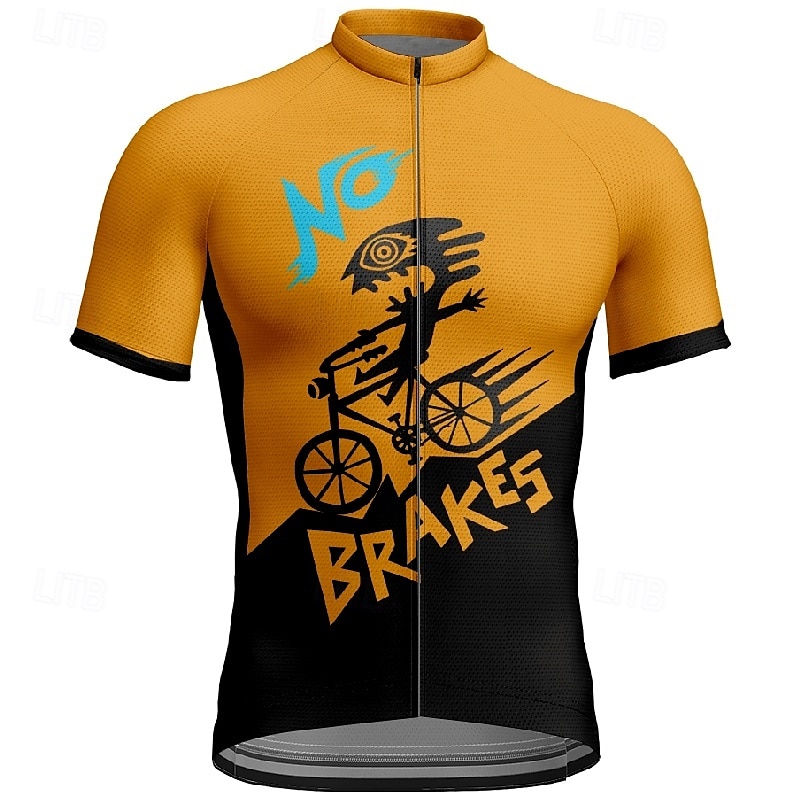 Herr Cykeltröja Kortärmad Cykel T-shirt Tröja med 3 bakfickor Bergscykling Andningsfunktion Snabb tork Anatomisk design Uppsugande Gul Röd Blå Grafisk sporter Kläder 2025 - $25.99 –P3