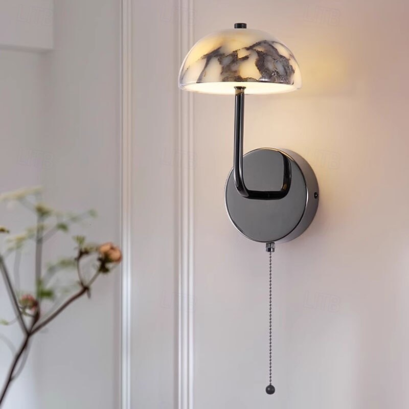 LED Wall Lamps Marble Minimalism Warm White Light Wall Sconces Modern Contemporary Style Living Room Bedroom Dining Room Metal Wall Light 2026 - $247.19 –P8
