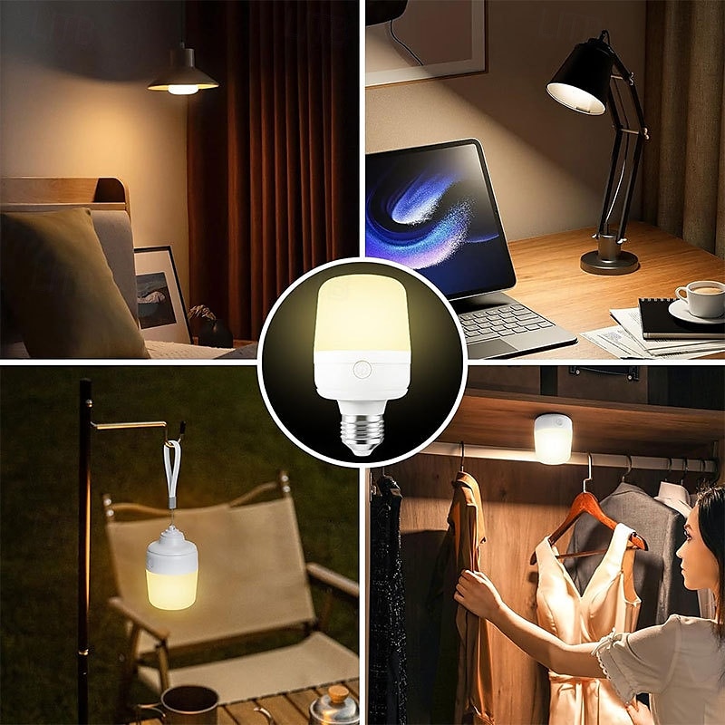 1 Stück E27 Lampenkopf zum Aufladen, magnetisch, kleines Nachtlicht, abnehmbare Fernbedienung, Nachttischlampe, Wandleuchte, einstellbare Dimmzeit, Typ-C-Schnittstelle 2025 - $17.99 –P8