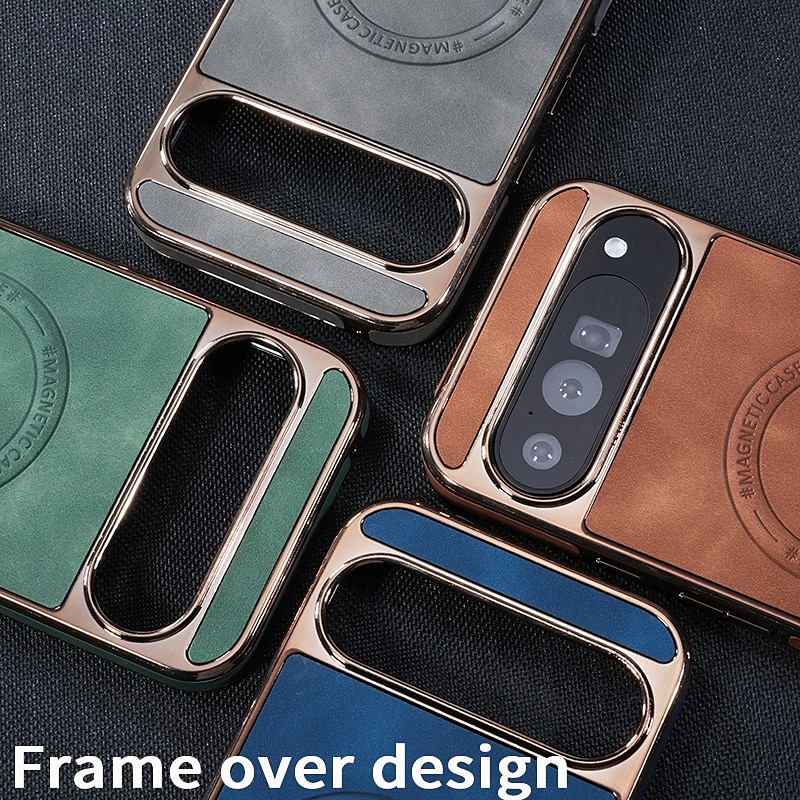 Phone Case for Google Pixel 9 Pro/XL, Pixel 8 Pro, Pixel 8/9, Magnetic Adsorption, Wireless Charging, Shockproof Retro Leather 2025 - $20.99 –P3