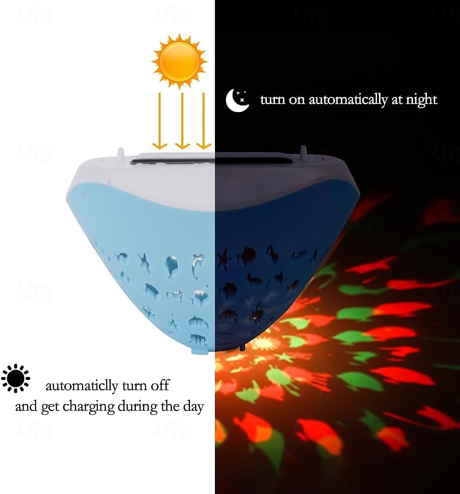 Solar Underwater Lights Floating Pool Lights with RGB Color Changing Rechargeable Fish Pattern Swimming Pool Lights IP67 Outdoor Pool Lights with 6 Lighting Modes for Inground Pool Hot Tub Bath Pond 2025 - $32.99 –P4