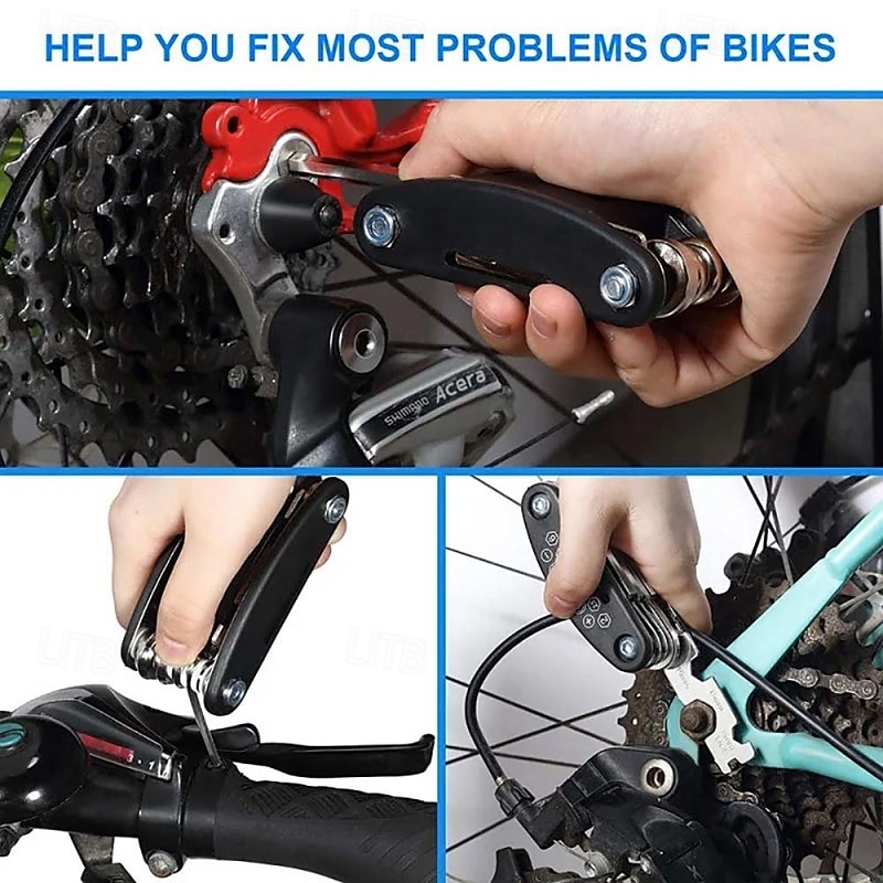 2025年 16 in 1 ポータブル自転車修理ツールキット 六角レンチ ナット タイヤ ドライバー オートバイ 自転車修理ツール  コレクション – $15.99 –P5