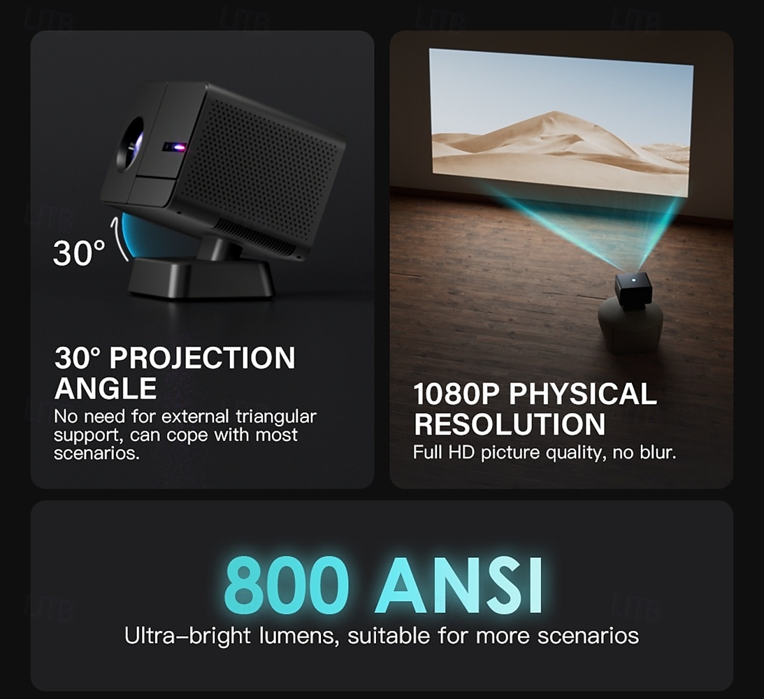 2025年 プロジェクター H713 ソリューション 1080 解像度 2gg16gb オートフォーカス 自動台形サポート 4k 再生 Bluetooth 音声リモコン 大型ゲーム対応 よりシルキー 450 ルーメン 日中使用可能 リアルホームプロ コレクション – $342.09 –P2
