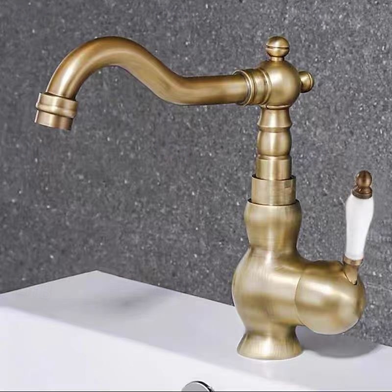 miscelatore monocomando per lavabo da bagno in ottone, rubinetti monocomando per lavabo a ponte rubinetto in ceramica, rubinetti monoforo per tubo flessibile freddo e caldo del 2025 a $80.99 –P13
