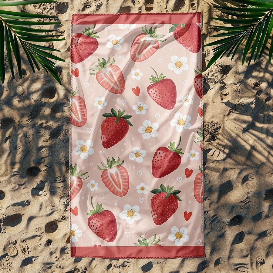 telo mare stampato, telo mare leggero e anti-sabbia ad asciugatura rapida, ideale per viaggi, piscina e uso all'aperto del 2025 a $10.99 –P6