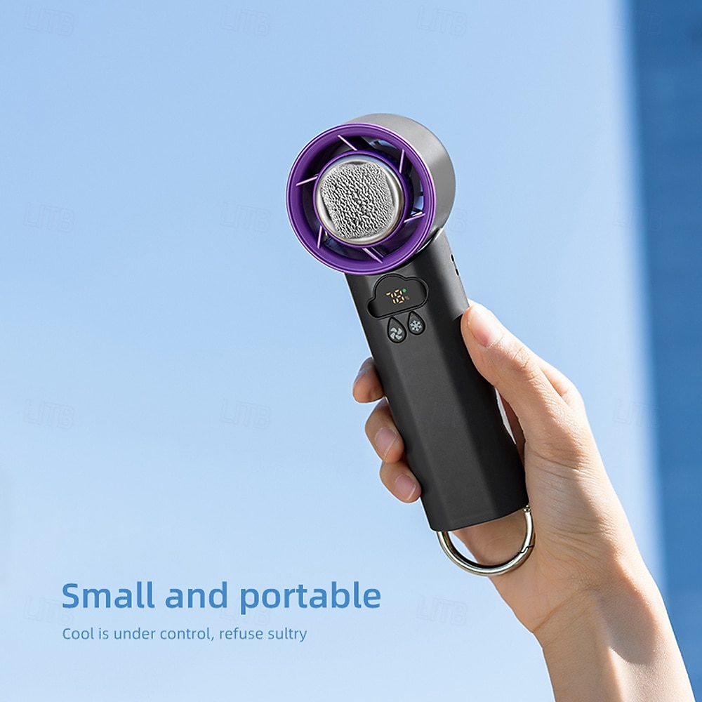 K52 Handheld Cooling Fan with Ice Porcelain Refrigeration, 13000rpm Motor, 100-Speed Stepless Control, Foldable Design, LED Display, and Type-C Charging – Portable Mini Fan for Summer Travel & Office 2025 - $24.99 –P5