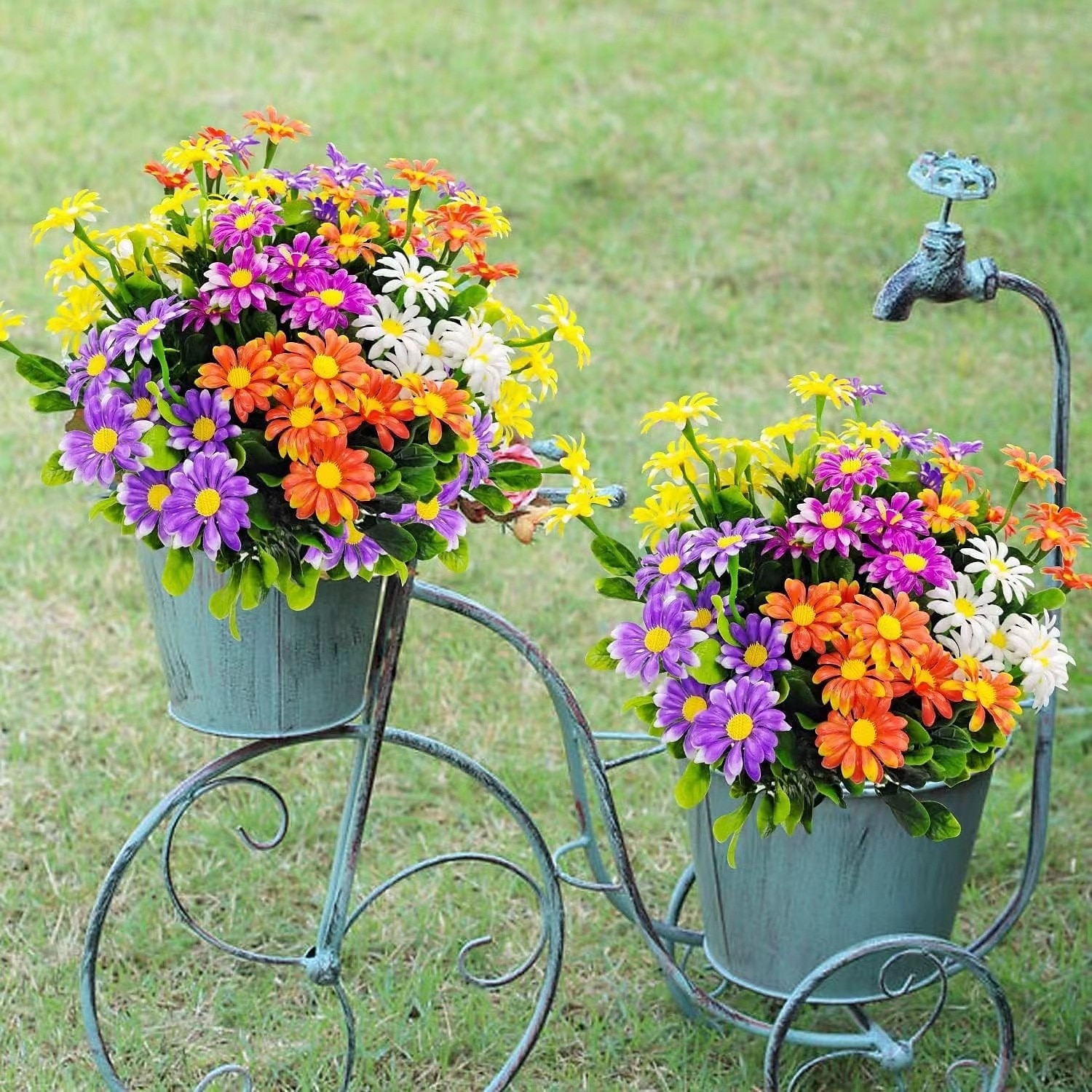 10pcs Artificial Flower Daisies Bouquet, Faux Chamomile Small Flower Bundle, Plastic Fake Flowers for Outdoor Balcony Living Room Decor, Dining Table Floral Arrangement 2025 - $13.99 –P4