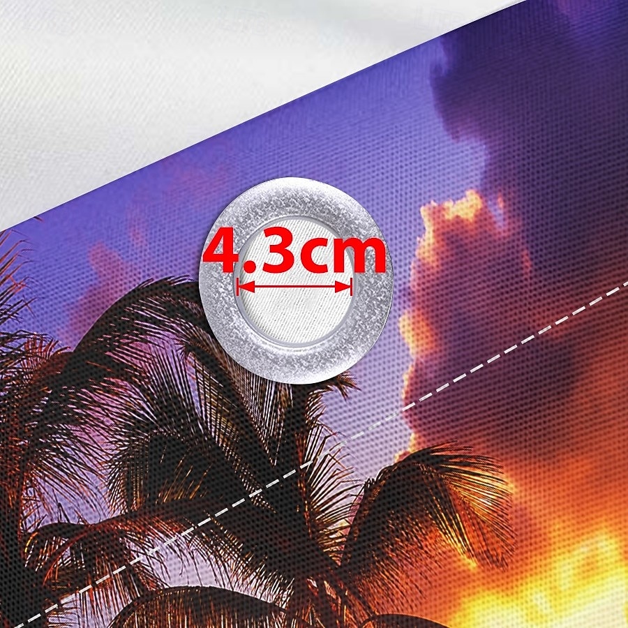 Водоотталкивающая уличная штора для приватности шторы-слайдеры для террасы перголы с люверсами 3D морской пляжный пейзаж для беседки балкона веранды вечеринки 1 панель 2026 - $39.99 –P5